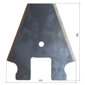 1252103 433999 Nóż Do przyczepy samozbierającej KRONE, SCHUITEMAKER stal HARDOX 450