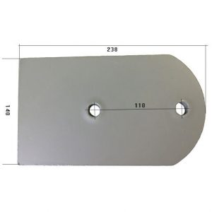 1600220s Płoza Do pługa REGENT stal HARDOX 500