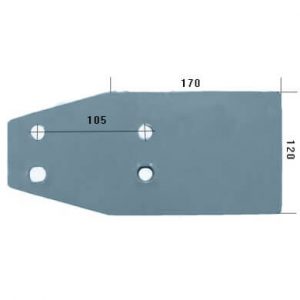 27530502P Płoza krótka Do pługa RABEWERK stal HARDOX 500