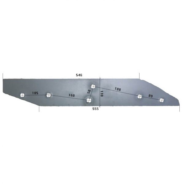278073L Płoza długa Do pługa KUHN stal HARDOX 500