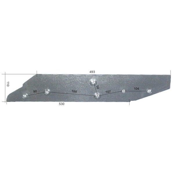 278076P Płoza długa Do pługa KUHN stal HARDOX 500