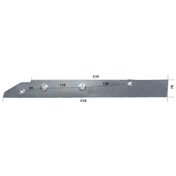 279030P Płoza długa Do pługa KUHN stal HARDOX 500