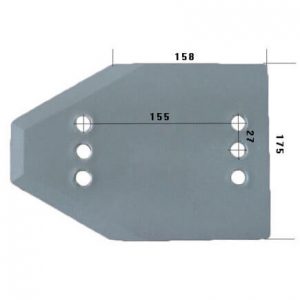 3401490 Płyta płozy Do pługa LEMKEN stal HARDOX 500