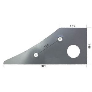 813003 Płoza przednia Do pługa VOGEL NOOT stal HARDOX 500