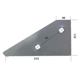 KV09 P Płoza przednia Do pługa SUKOV stal HARDOX 500