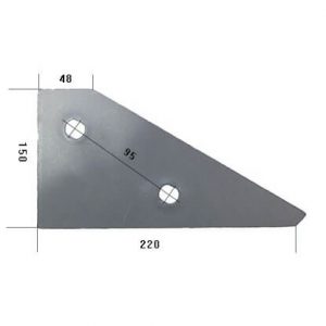 KV09L Płoza przednia Do pługa SUKOV stal HARDOX 500