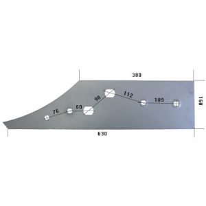 RS20544Pk Płoza krótka Do pługa RUMPTSTAD stal HARDOX 500