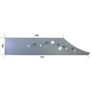 RS20545Ld Płoza długa Do pługa RUMPTSTAD stal HARDOX 500