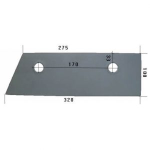 płoza krótka 316093 do pługa international hardox 500