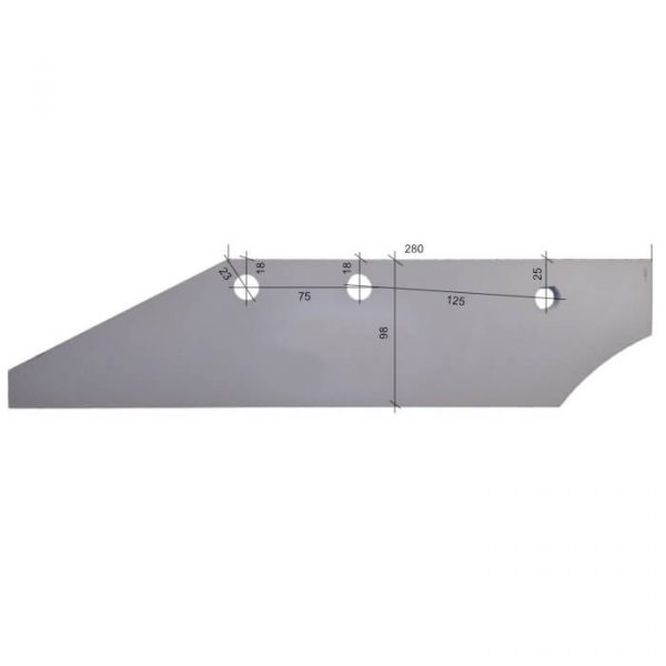 301447 L Lemiesz do agregatu podorywkowego Kverneland stal HARDOX 500