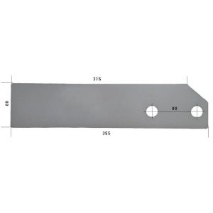 384126 L płoza krótka Do pługa VENTZKI stal HARDOX 500