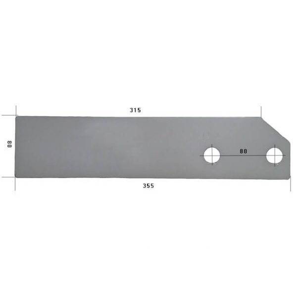 384126 L płoza krótka Do pługa VENTZKI stal HARDOX 500