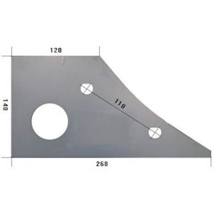 914003 L Płoza przednia Do pługa VOGEL NOOT stal HARDOX 500