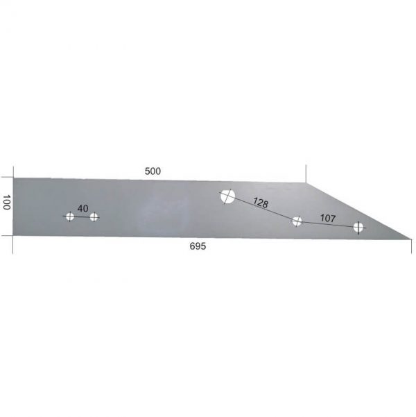 94560 L 85133 L Płoza długa Do pługa OVERUM stal HARDOX 500