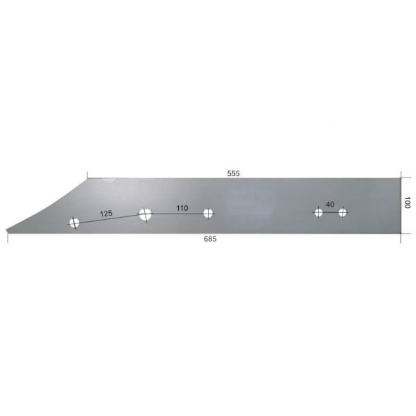 L1123P Płoza długa Do pługa GASSNER stal HARDOX 500