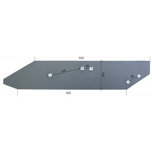 PO1703P Płoza długa Do pługa TUR, IBIS, VIS stal HARDOX 500