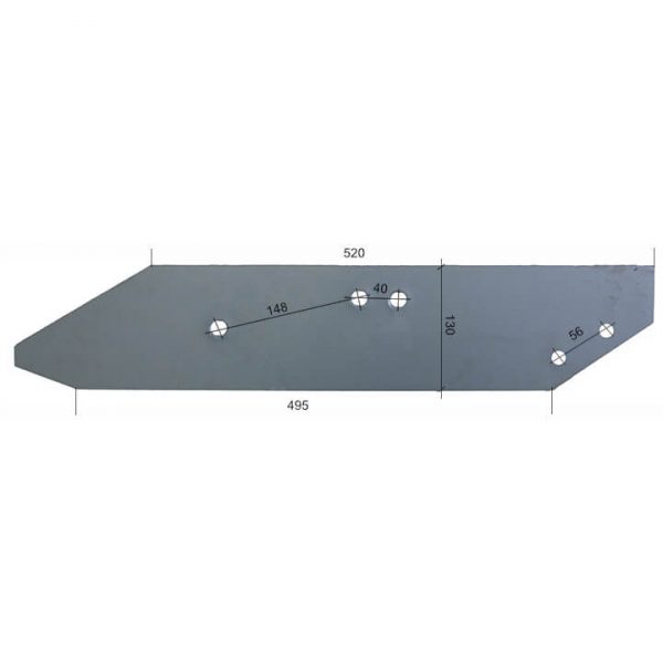 PO1703P Płoza długa Do pługa TUR, IBIS, VIS stal HARDOX 500