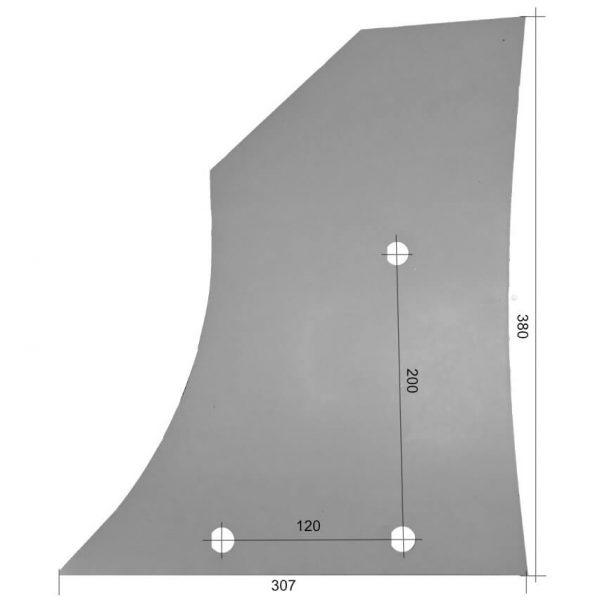 RS28007 L Pierś odkładnicy Do pługa RUMPTSTAD stal HARDOX 500