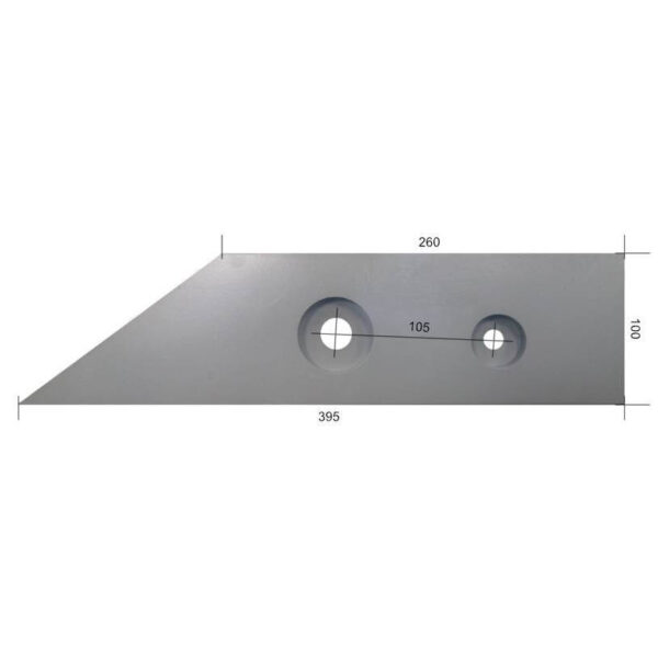 6004B/P Płoza krótka do pługa Bugnot stal Hardox 500