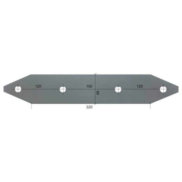 L1582/S Płoza długa do pługa Gassner stal Hardox 500
